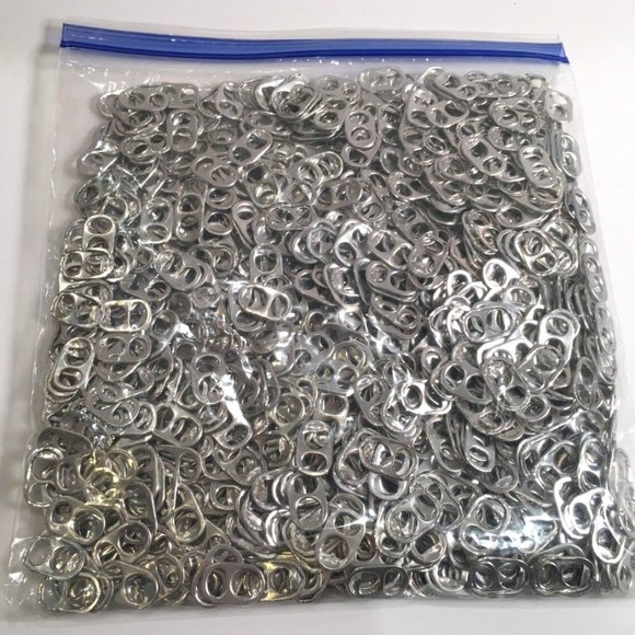 1000 Pull Tabs Pop Beer Can Aluminum Silver Can Tops for Arts Crafts and Fun - Picture 1 of 4